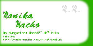 monika macho business card